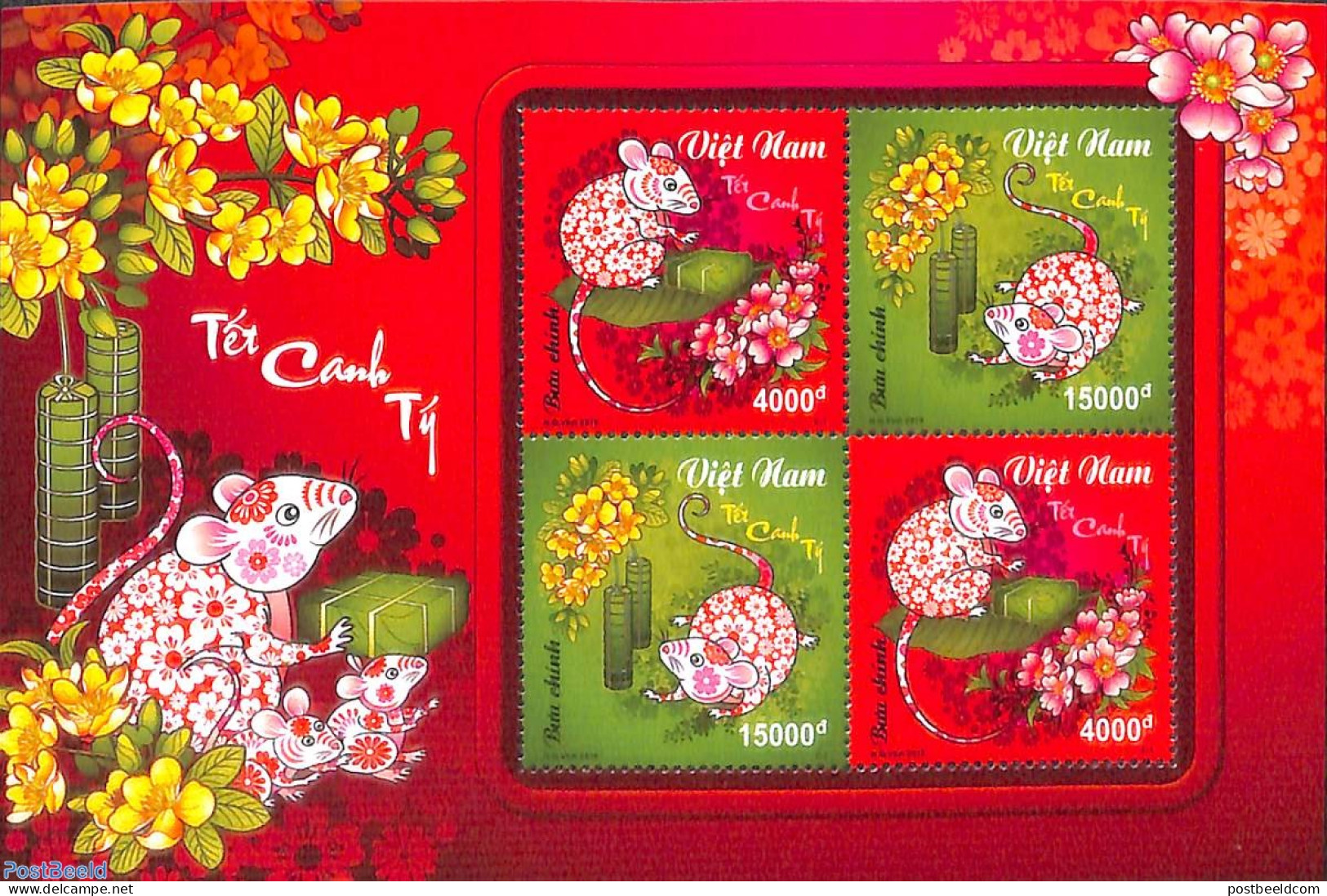 Vietnam 2020 Year Of The Rat S/s, Mint NH, Various - New Year - Nouvel An
