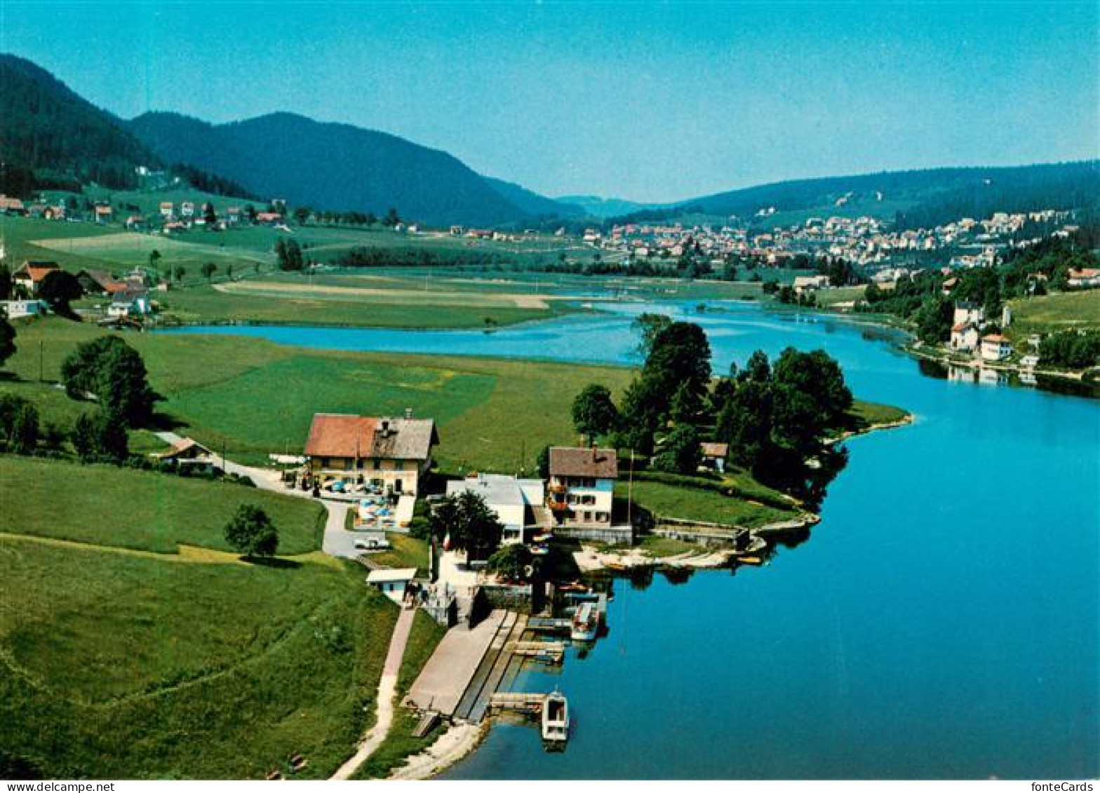 13901939 Les-Brenets NE Bassins Du Doubs Port Du Pre Du Lac Vue Aérienne - Altri & Non Classificati