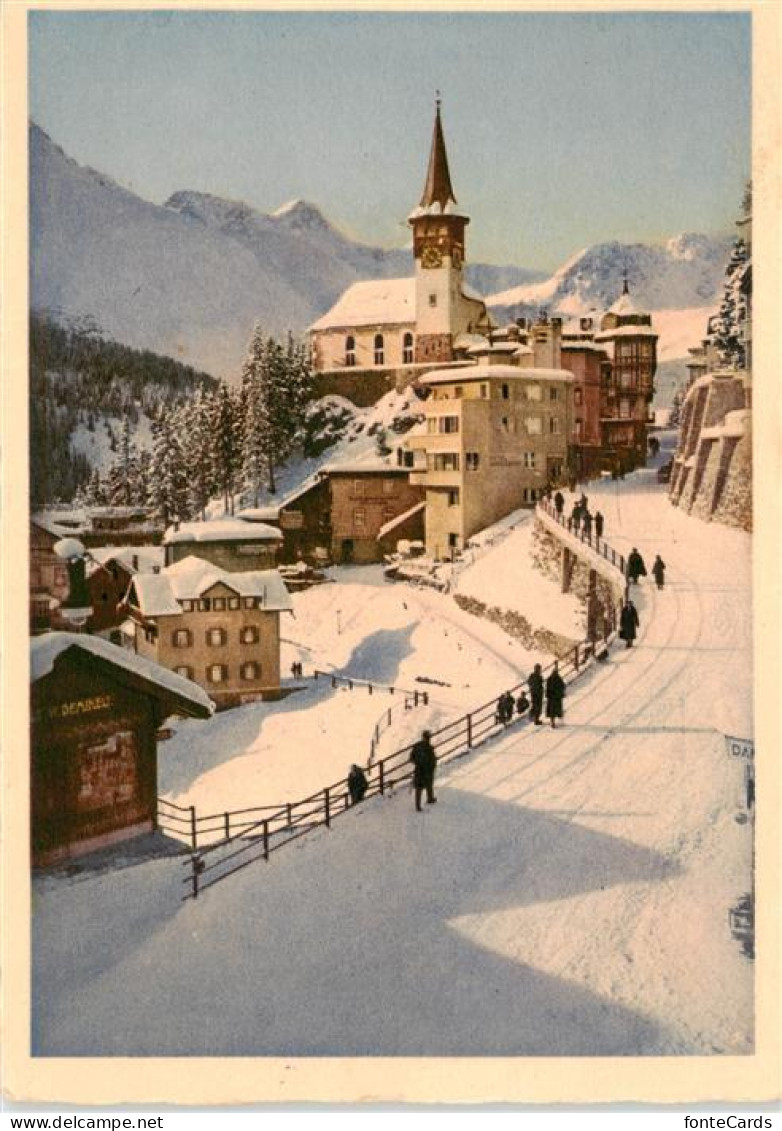 13901657 Arosa GR Poststrasse Mit Ev Kirche Arosa GR - Altri & Non Classificati