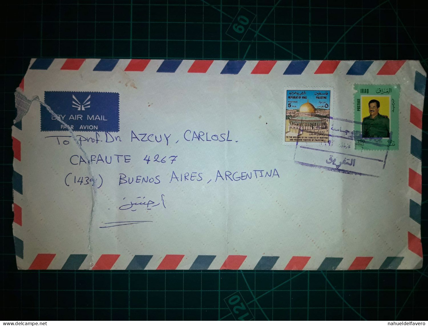 IRAK, Air Enveloppe A Circulé Par Avion Jusqu'à Buenos Aires, Argentine Avec Une Variété De Timbres-poste (bâtiment Hist - Irak