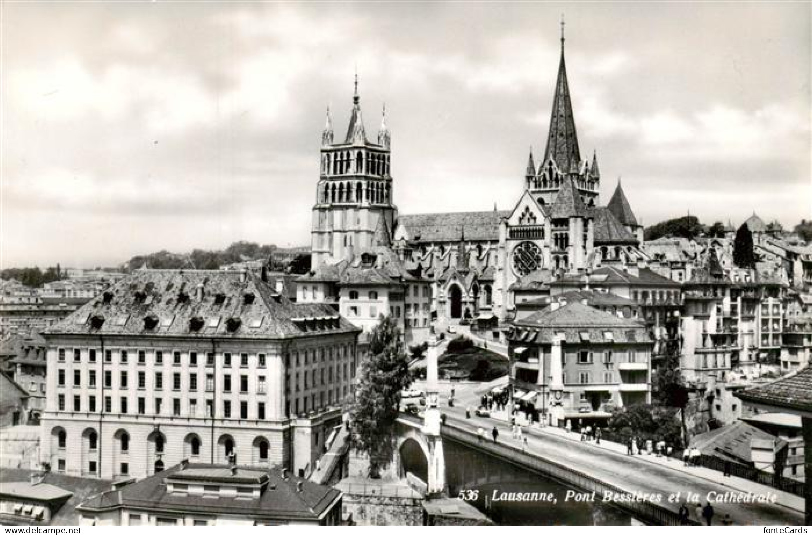 13897767 Lausanne VD Pont Bessitres Et La Cathedrale Lausanne VD - Sonstige & Ohne Zuordnung