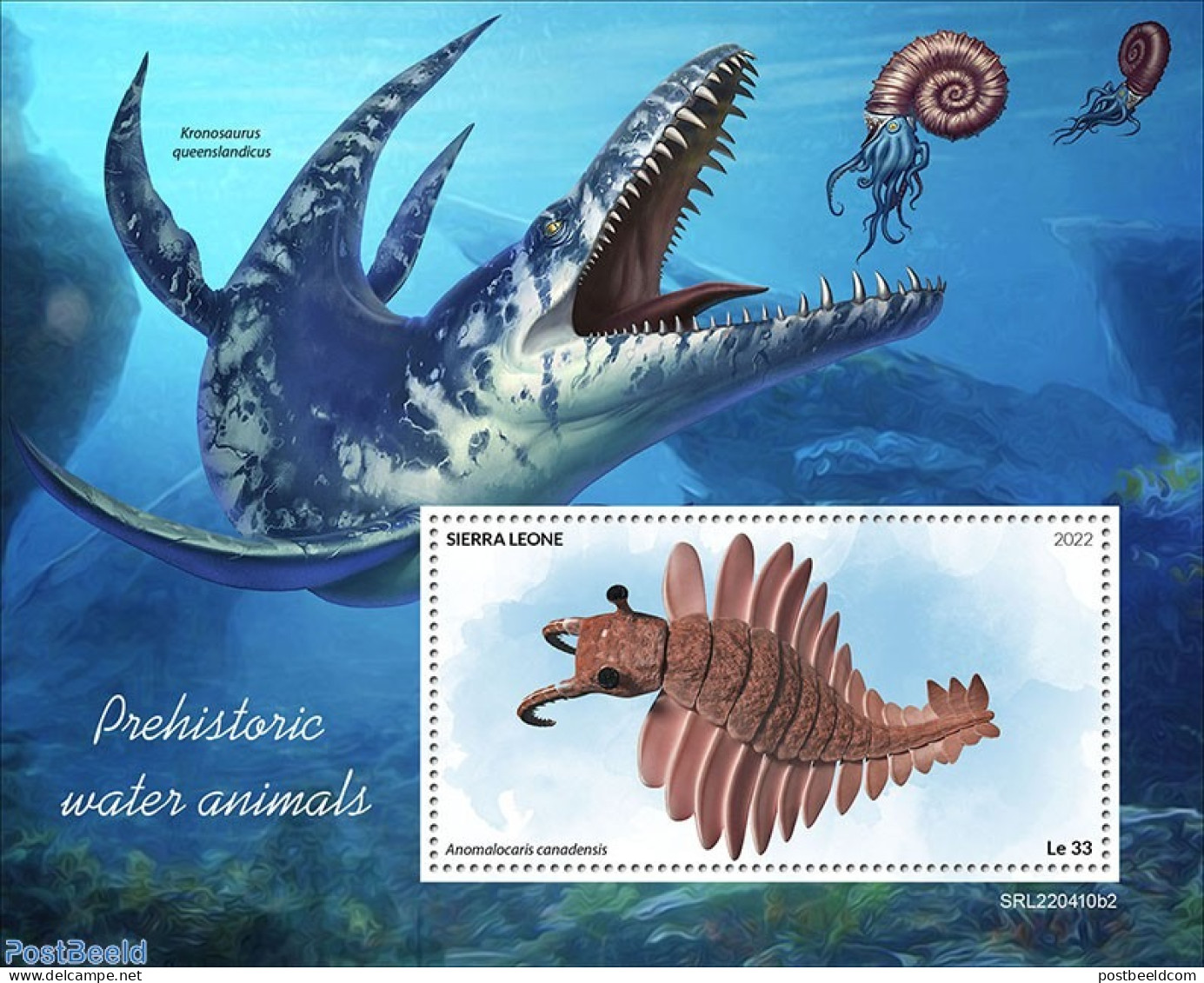 Sierra Leone 2022 Prehistoric Water Animals, Mint NH, Nature - Fish - Prehistoric Animals - Prehistory - Fishes