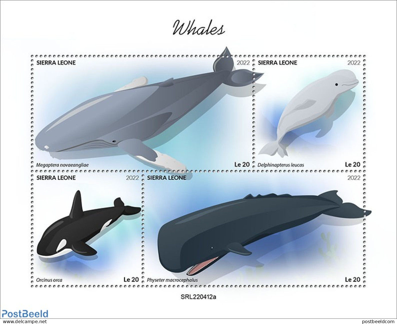 Sierra Leone 2022 Whales, Mint NH, Nature - Sea Mammals - Otros & Sin Clasificación