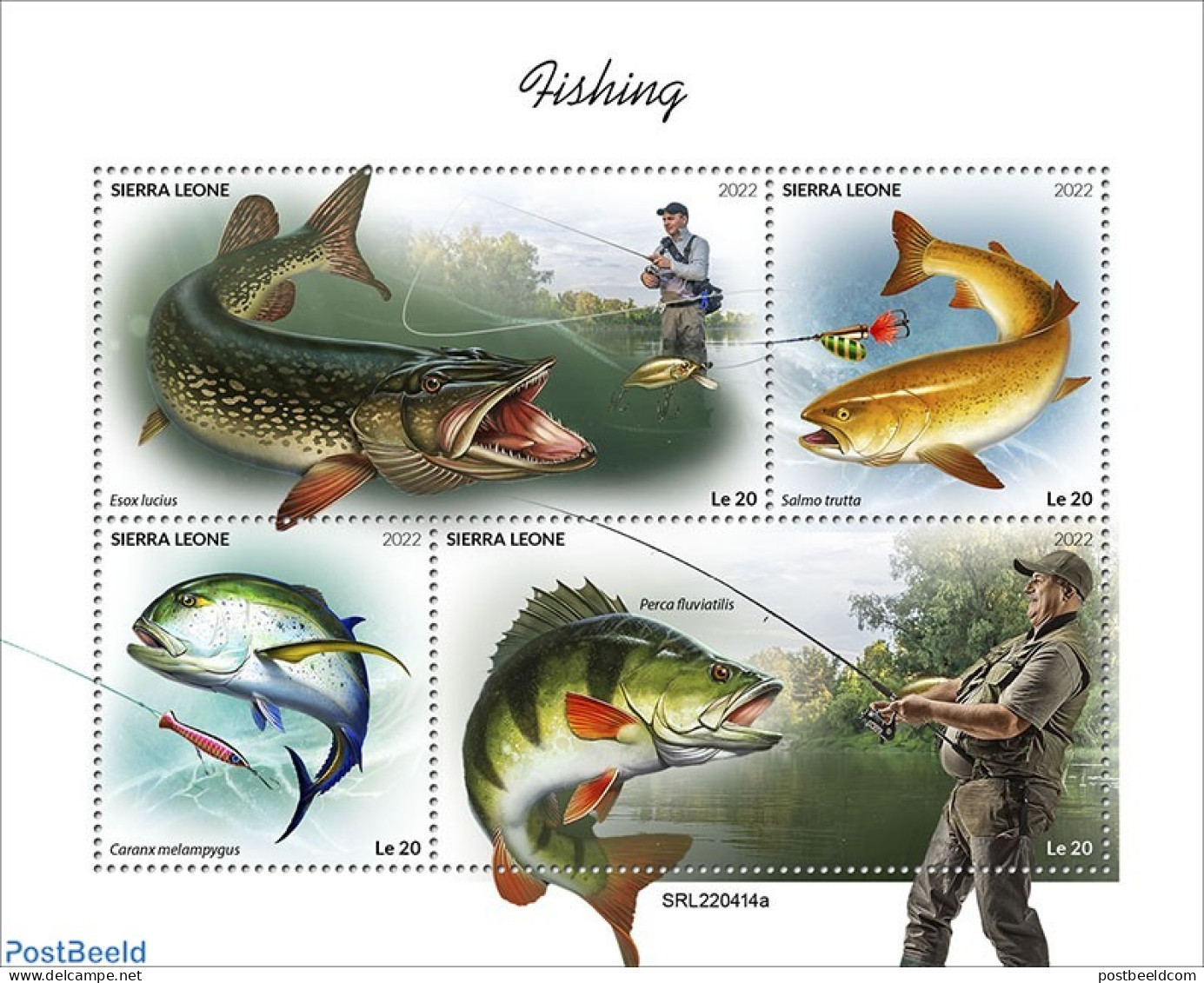 Sierra Leone 2022 Fishing, Mint NH, Nature - Fish - Fishing - Vissen