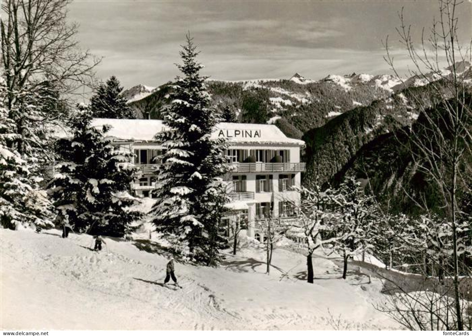 13896617 Braunwald GL Hotel Alpina Winterpanorama Alpen Braunwald GL - Altri & Non Classificati
