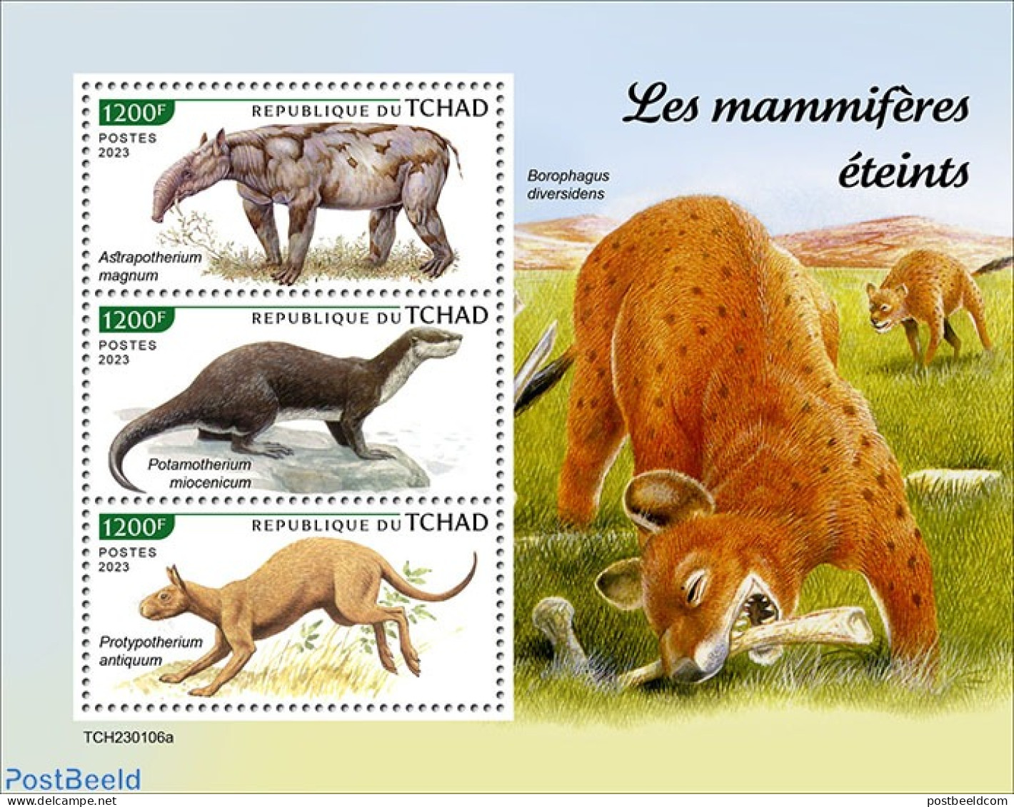 Chad 2023 Extinct Mammals, Mint NH, Nature - Animals (others & Mixed) - Prehistoric Animals - Otros & Sin Clasificación