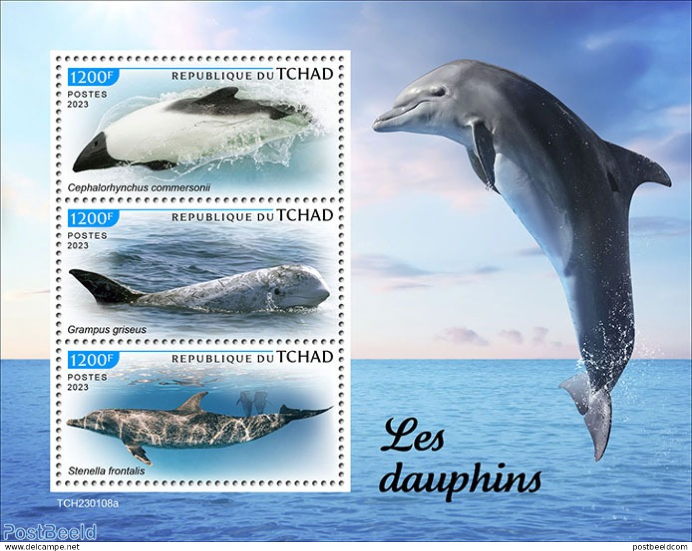 Chad 2023 Dolphins, Mint NH, Nature - Sea Mammals - Altri & Non Classificati
