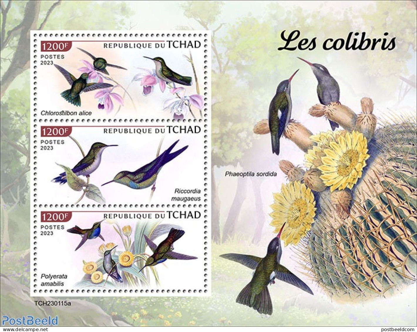 Chad 2023 Hummingbirds, Mint NH, Nature - Flowers & Plants - Hummingbirds - Autres & Non Classés