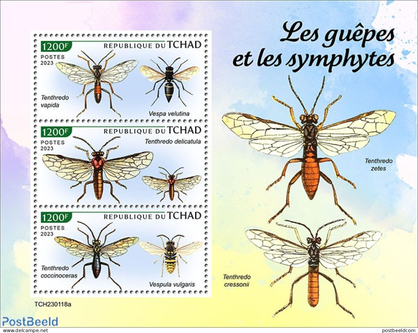 Chad 2023 Wasps And Sawflies, Mint NH, Nature - Insects - Autres & Non Classés