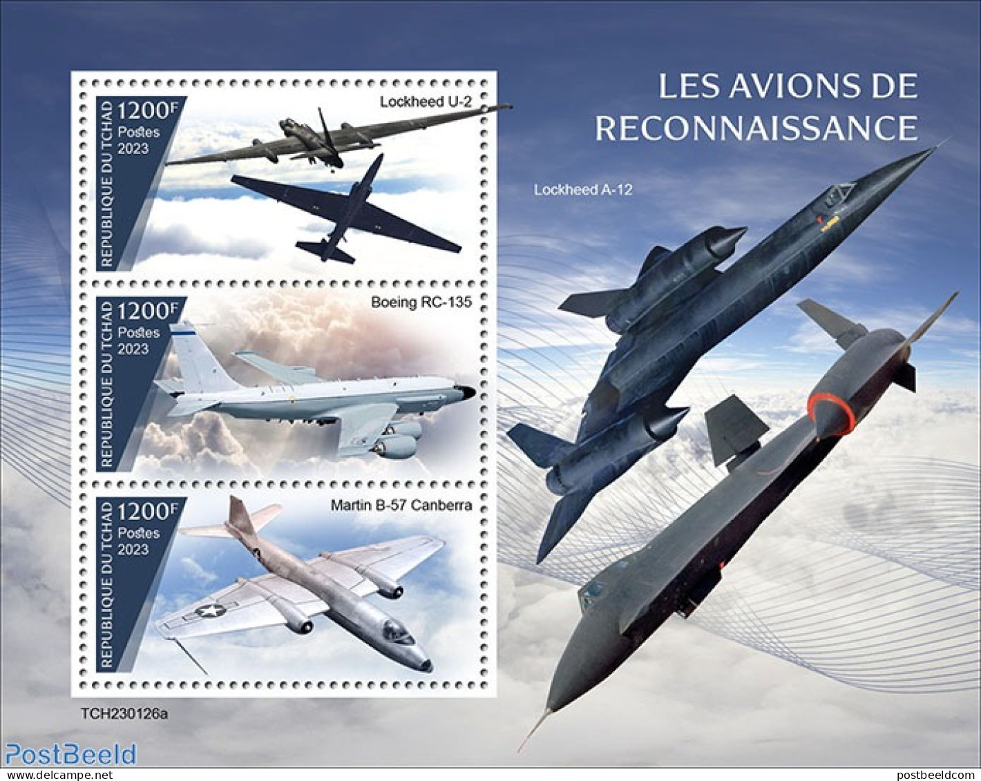 Chad 2023 Spy Planes, Mint NH, History - Transport - Militarism - Aircraft & Aviation - Autres & Non Classés