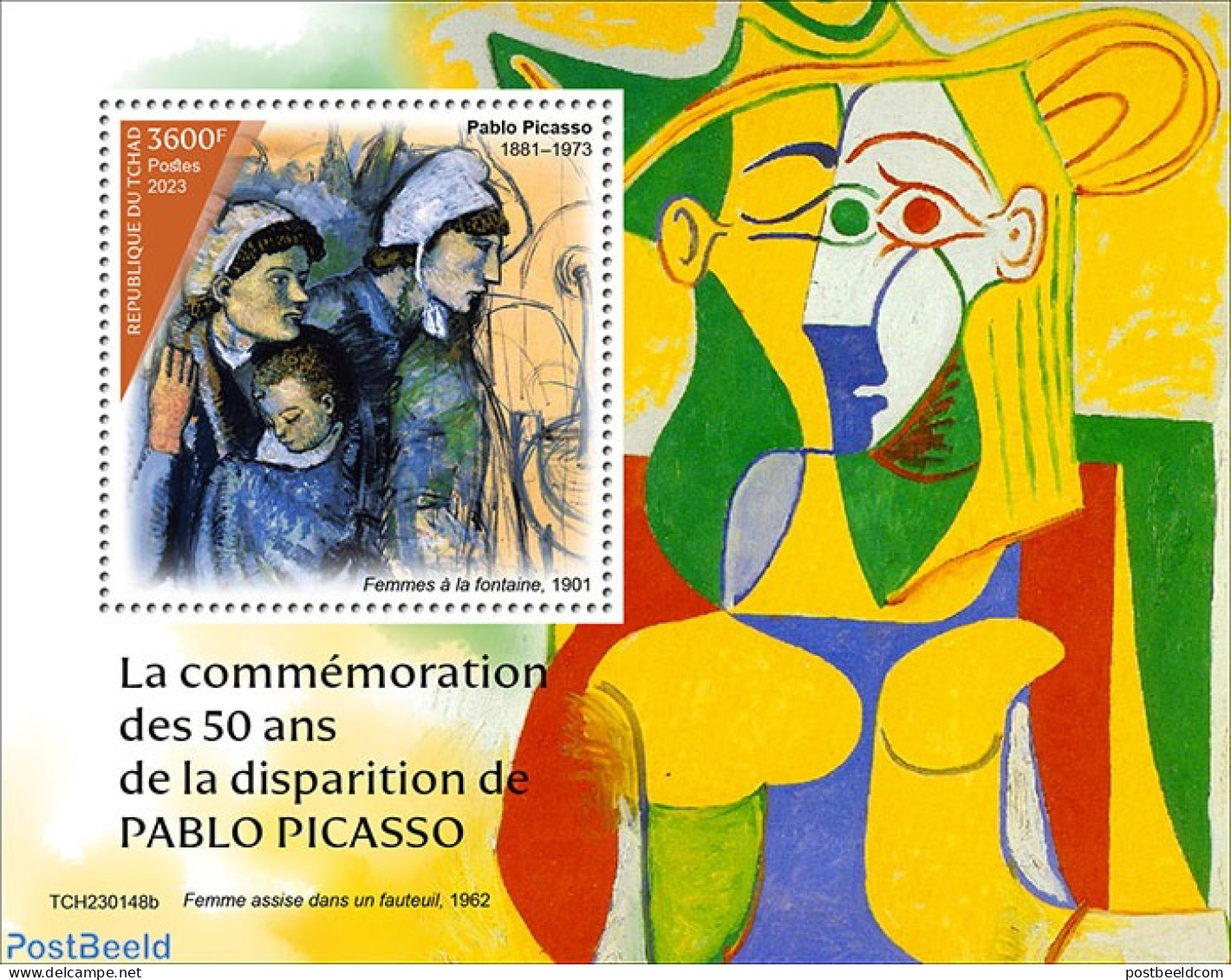 Chad 2023 Pablo Picasso, Mint NH, Art - Pablo Picasso - Paintings - Sonstige & Ohne Zuordnung