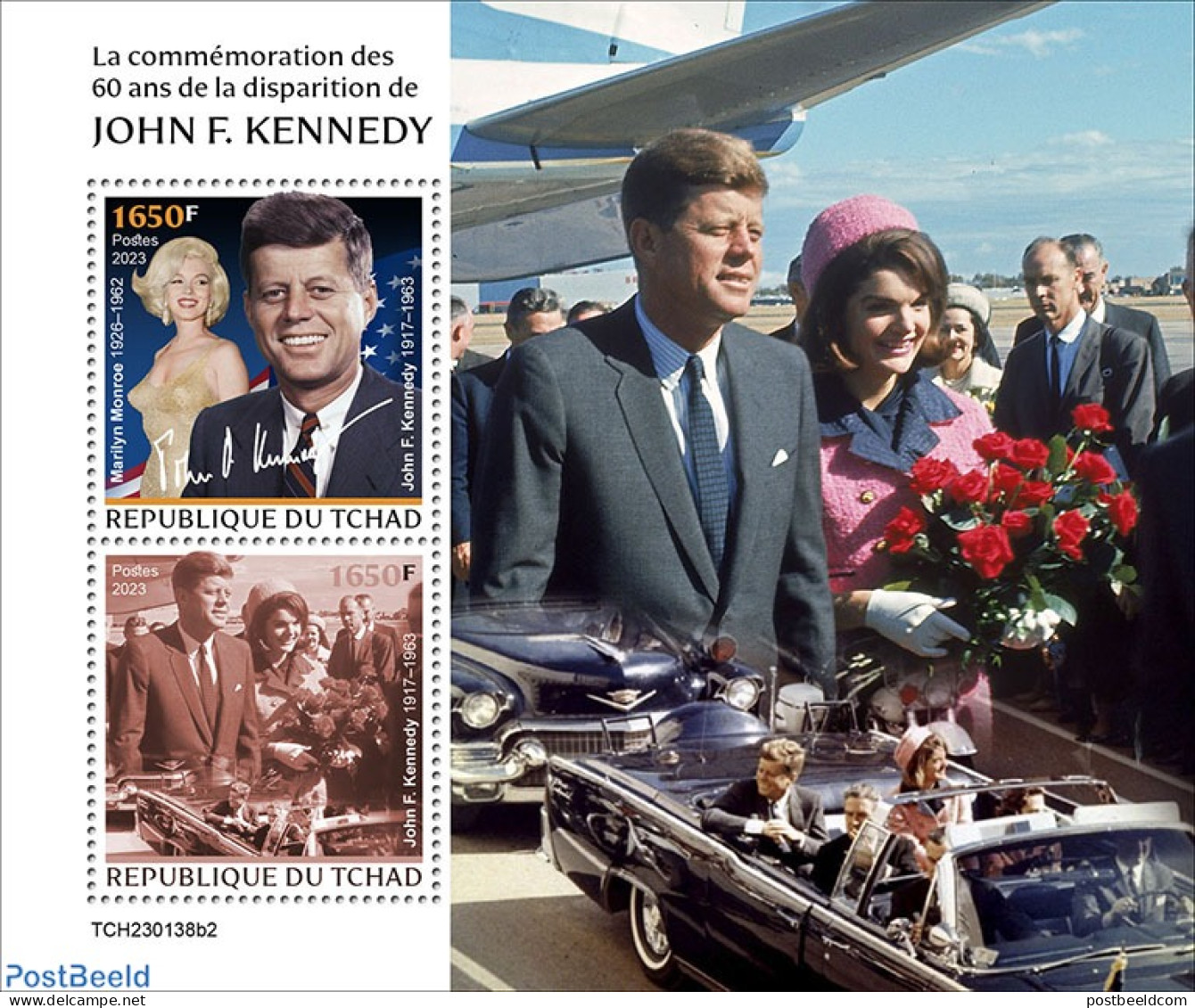 Chad 2023 John F. Kennedy, Mint NH, History - Performance Art - Transport - American Presidents - Marilyn Monroe - Aut.. - Otros & Sin Clasificación