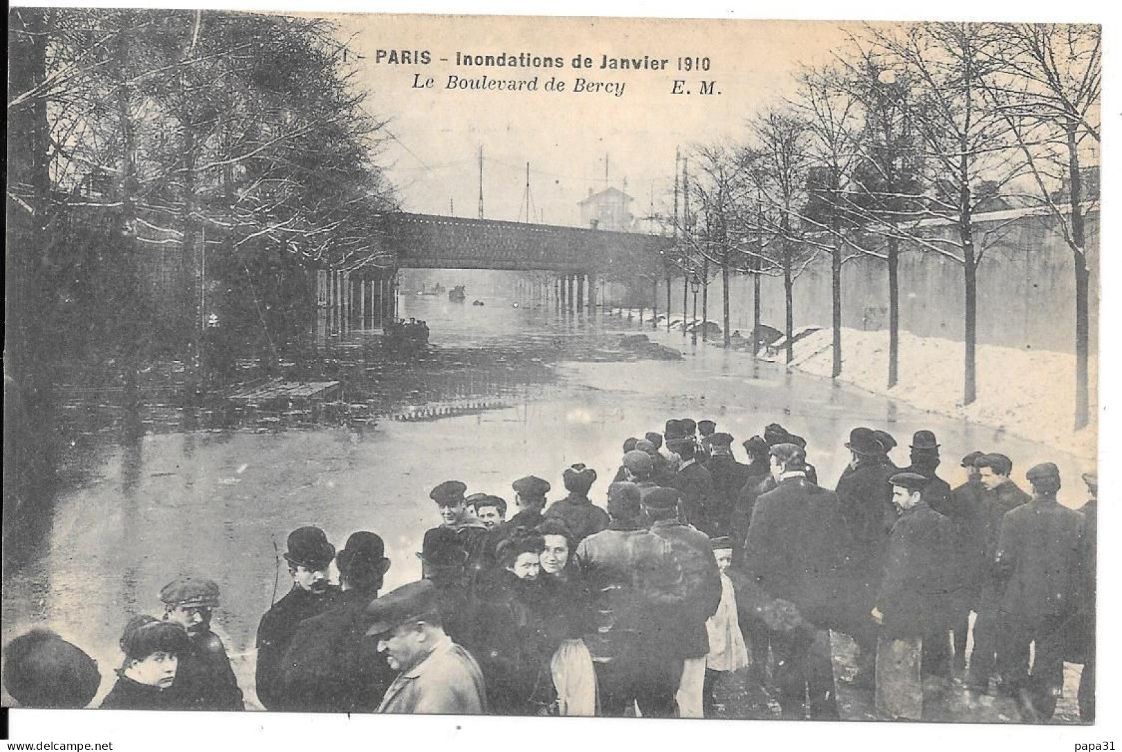 PARIS -  Inondations De  1910 - Le Boulevard De Bercy - Paris Flood, 1910