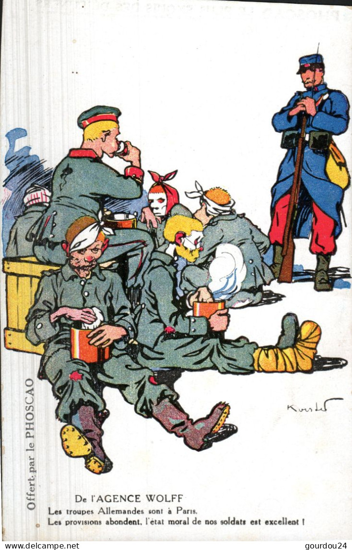 De L'agence Wolff - Les Troupes Allemandes Sont à Paris , Les Provisions Abondent  (pub Phoscao) - Patriotiques