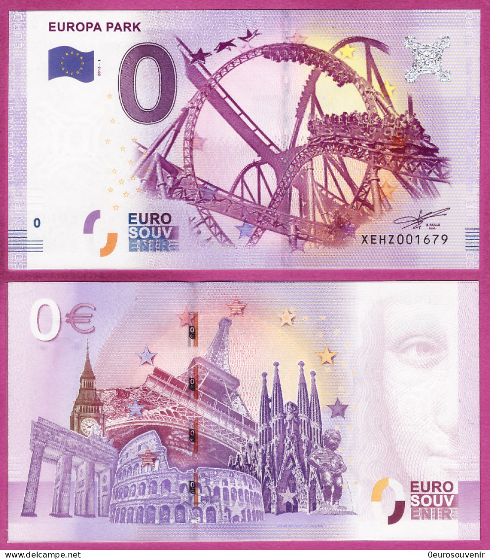 0-Euro XEHZ 2016-1 EUROPA PARK - Privatentwürfe