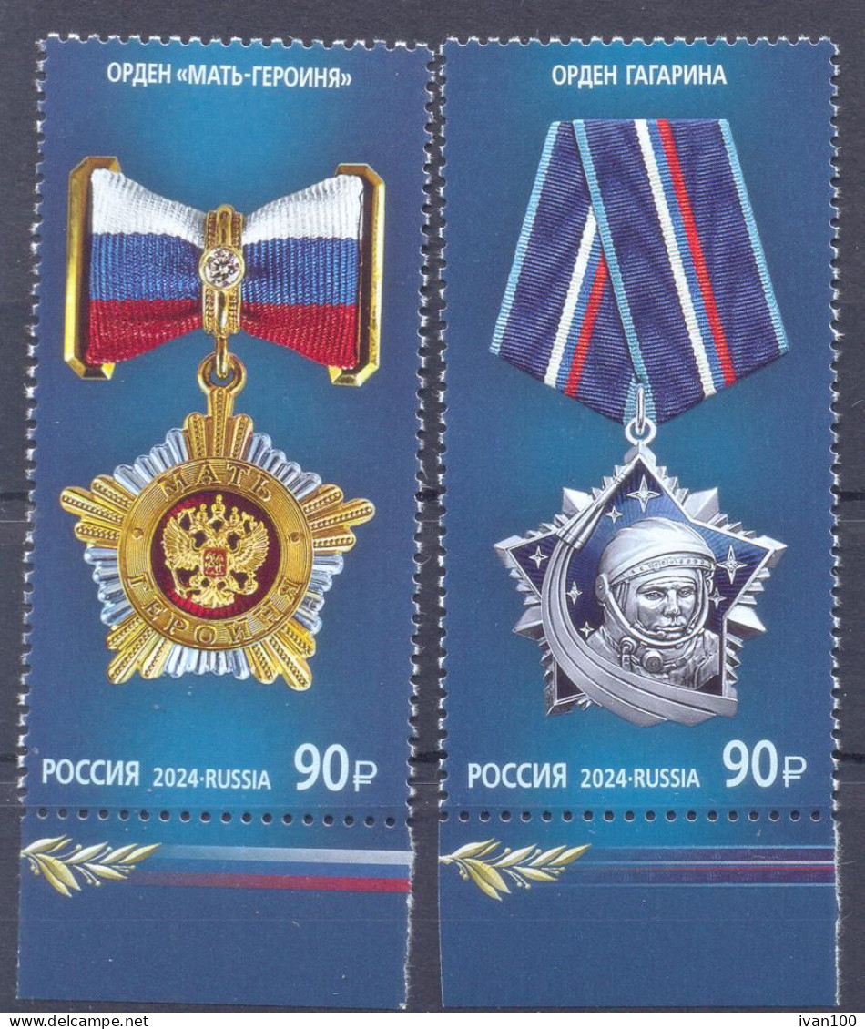 2024. Russia, State Awards, The Orders, 2v, Mint/** - Unused Stamps