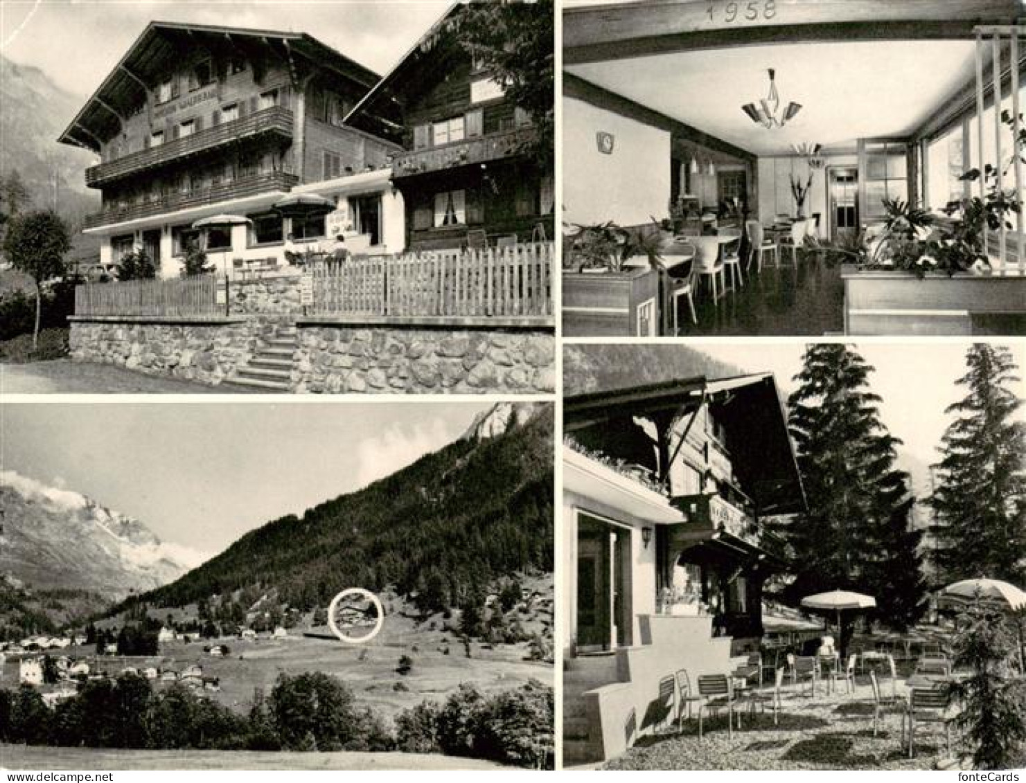 13887387 Leukerbad Loueche-les-Bains VS Pension Tea Room Waldrand Gaststube Pano - Sonstige & Ohne Zuordnung