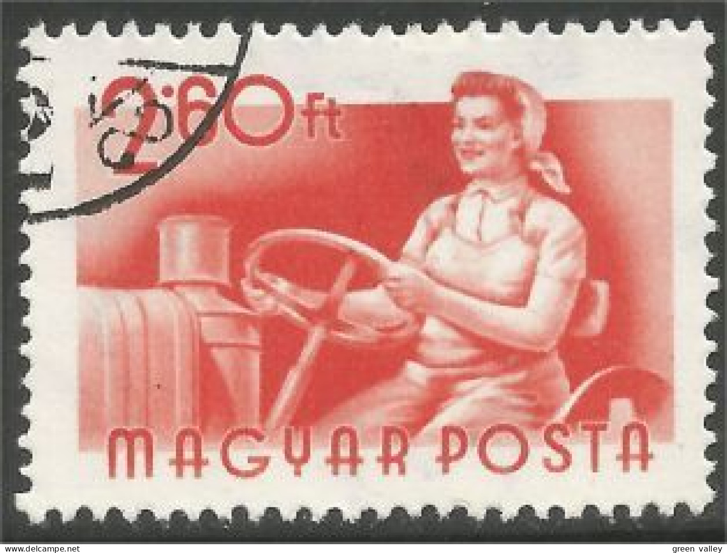 AF-144 Hongrie Femme Woman Farmer Tracteur Tractor Agriculture - Agricultura