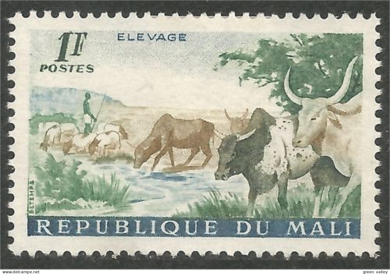 AF-113 Mali Elevage Vache Cow Kuh Koe Mucca Vacca Vaca MH * Neuf - Agricultura