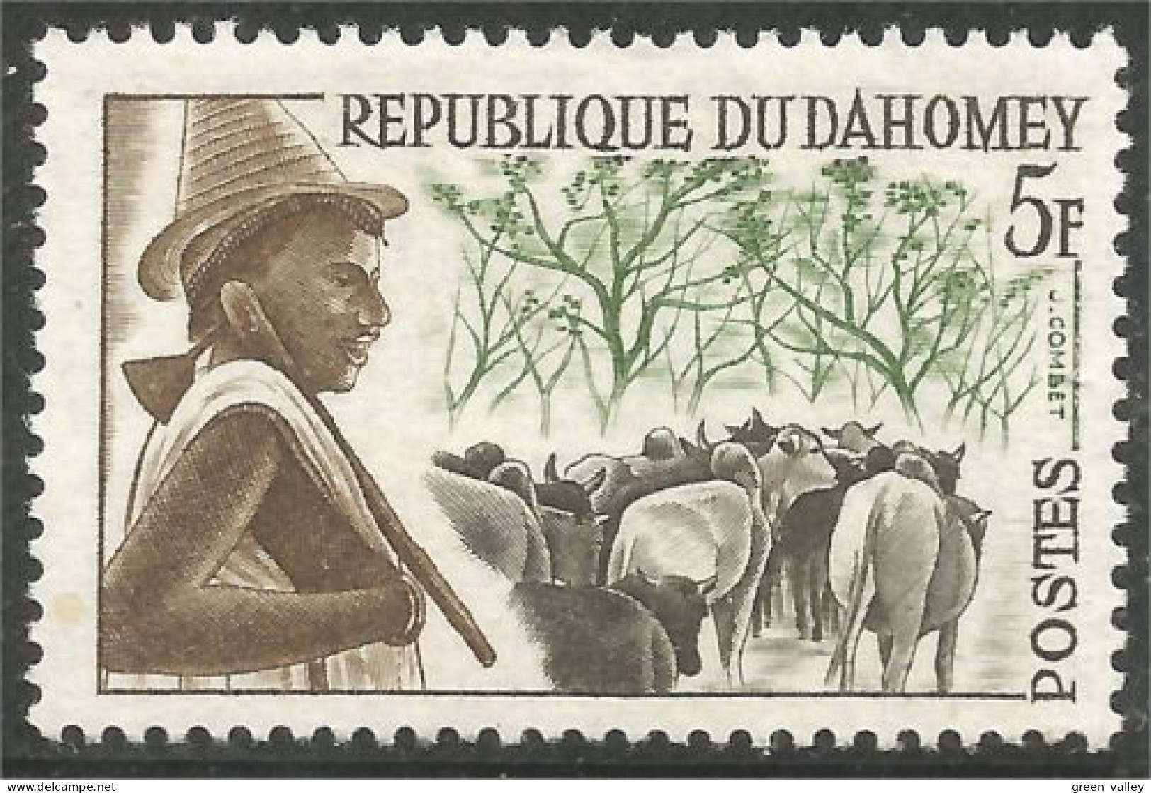 AF-110a Dahomey Vache Cow Kuh Koe Mucca Vacca Vaca MH * Neuf - Agricultura