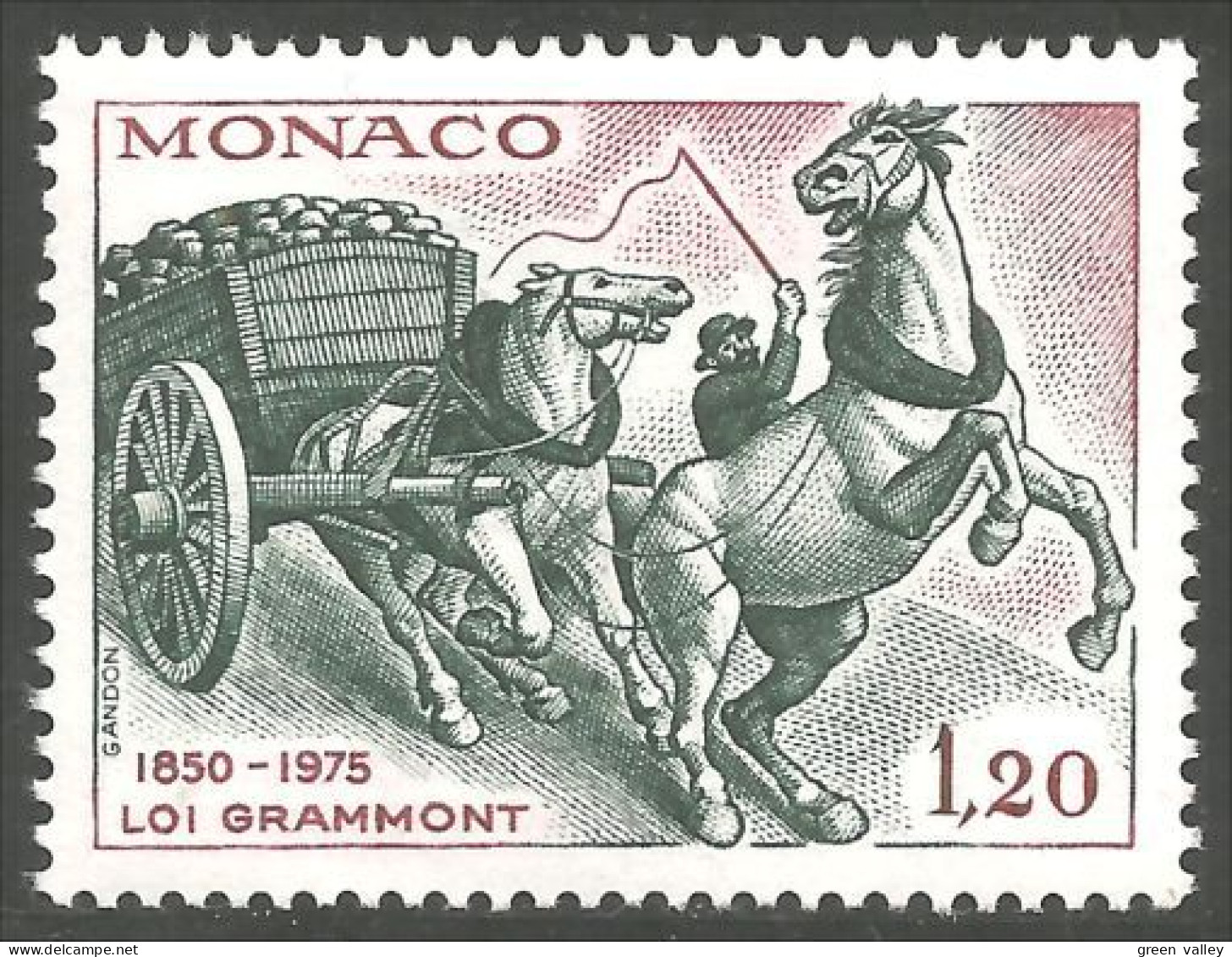 AF-108b Monaco Cheval Horse Pferd Caballo Cavallo Paard MNH ** Neuf SC - Boerderij