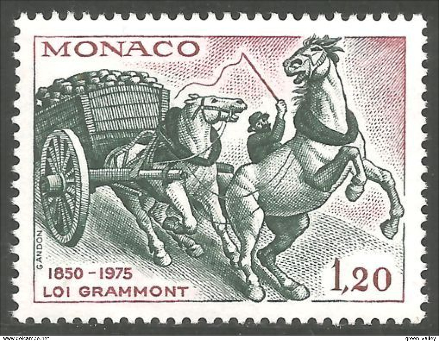 AF-108a Monaco Cheval Horse Pferd Caballo Cavallo Paard MNH ** Neuf SC - Caballos
