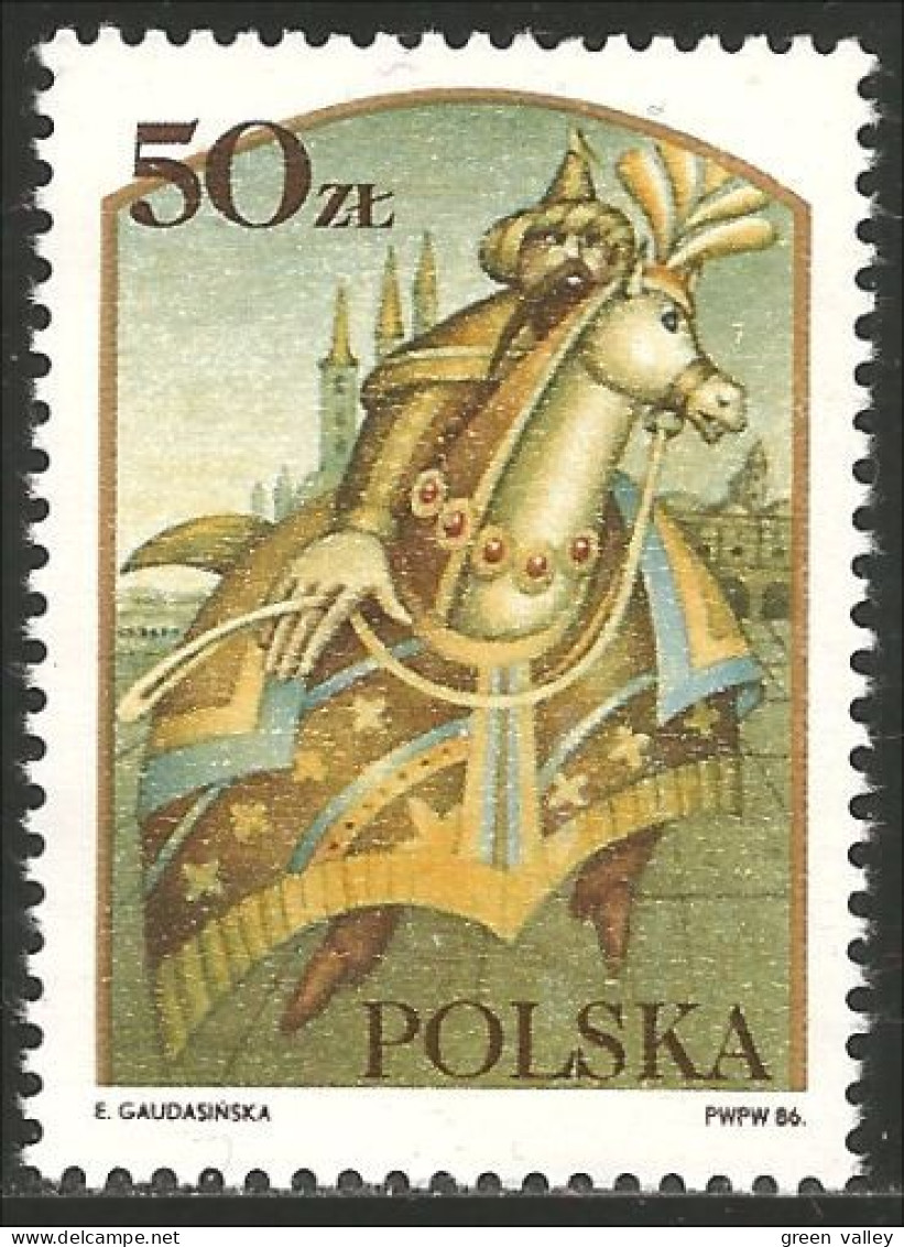 AF-101 Pologne Cheval Horse Pferd Caballo Cavallo Paard MNH ** Neuf SC - Chevaux