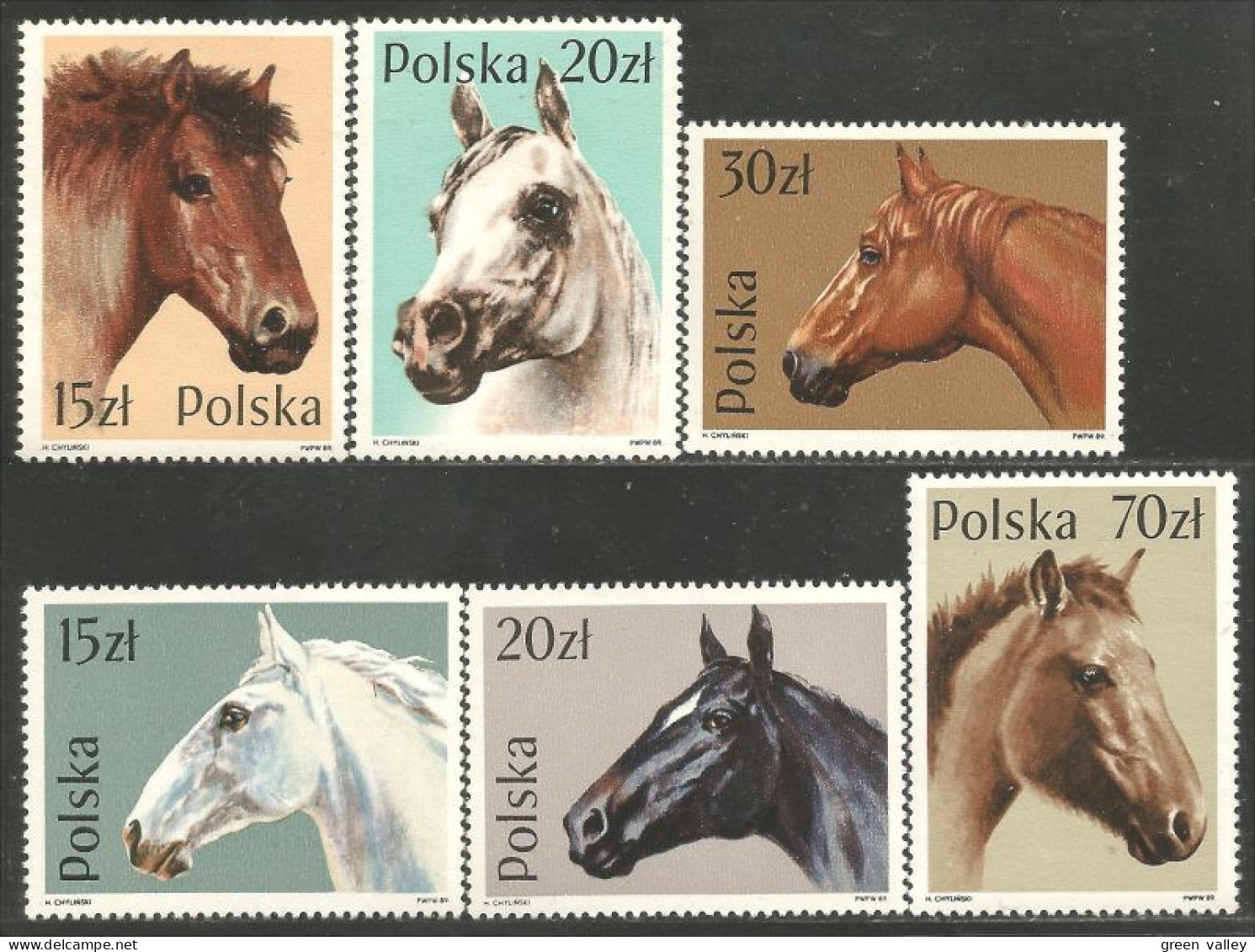 AF-105c Pologne Cheval Horse Pferd Caballo Cavallo Paard MNH ** Neuf SC - Chevaux