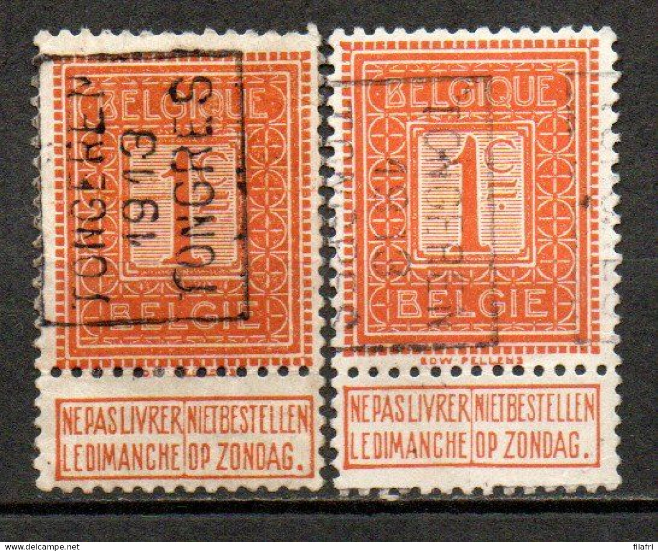 2183 Voorafstempeling Op Nr 108 - TONGEREN 1913 TONGRES - Positie A & B - Rollini 1910-19