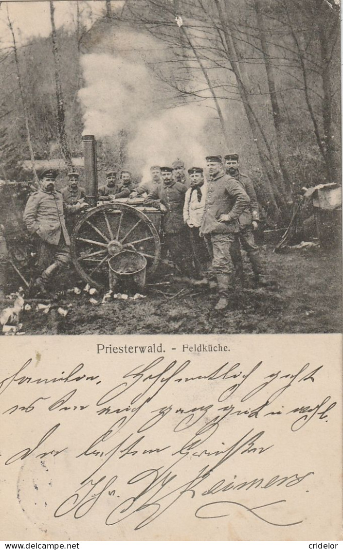 54 - BOIS LE PRETRE - PONT-A-MOUSSON - BEAU PLAN SUR CUISINE DE CAMPAGNE FELDKÜCHE - GUERRE DE 1914 - 1918 - VOIR ZOOM - Other & Unclassified