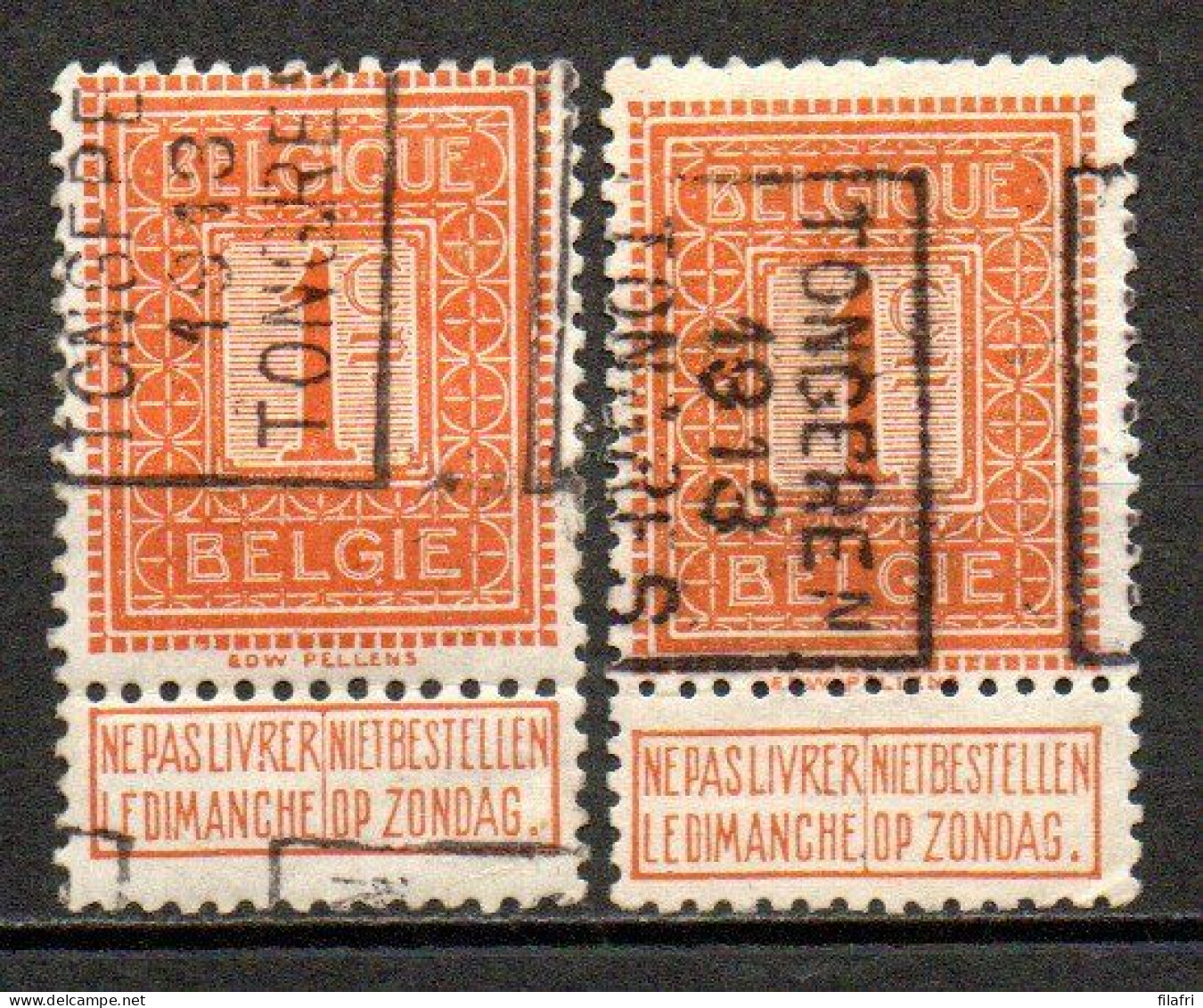 2183 Voorafstempeling Op Nr 108 - TONGEREN 1913 TONGRES - Positie A & B - Roulettes 1910-19