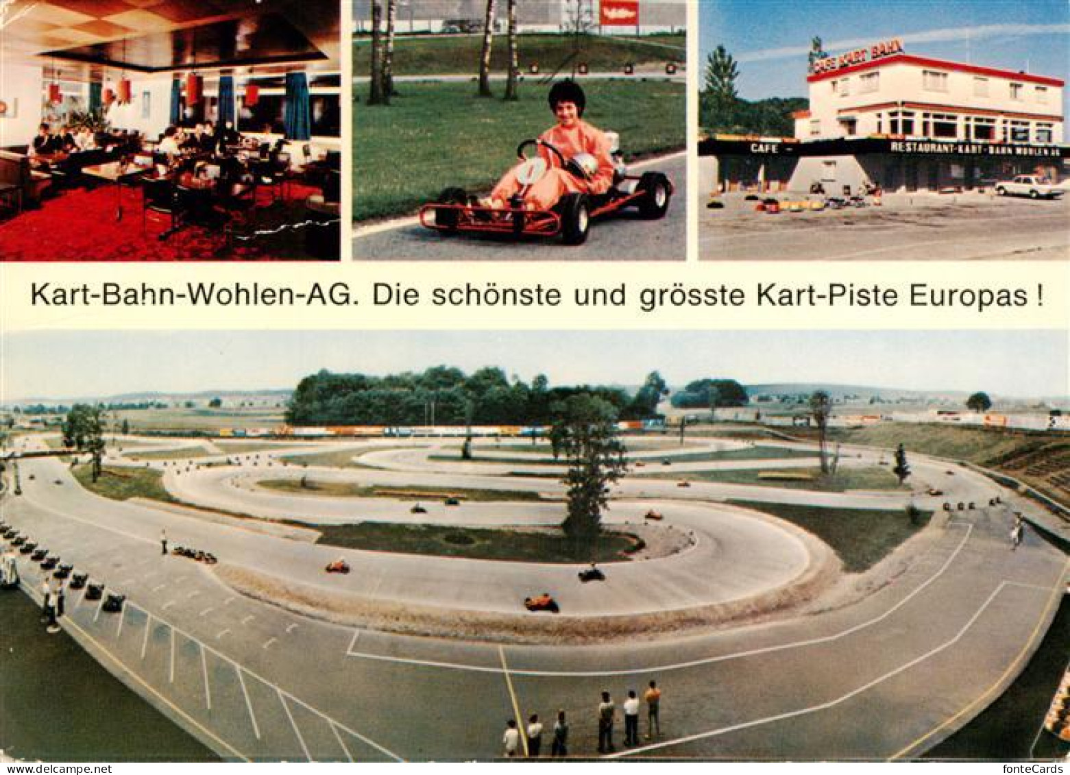 13882979 Wohlen  AG Kart Bahn Restaurant Gastraum Kartfahrer Kartstrecke  - Autres & Non Classés