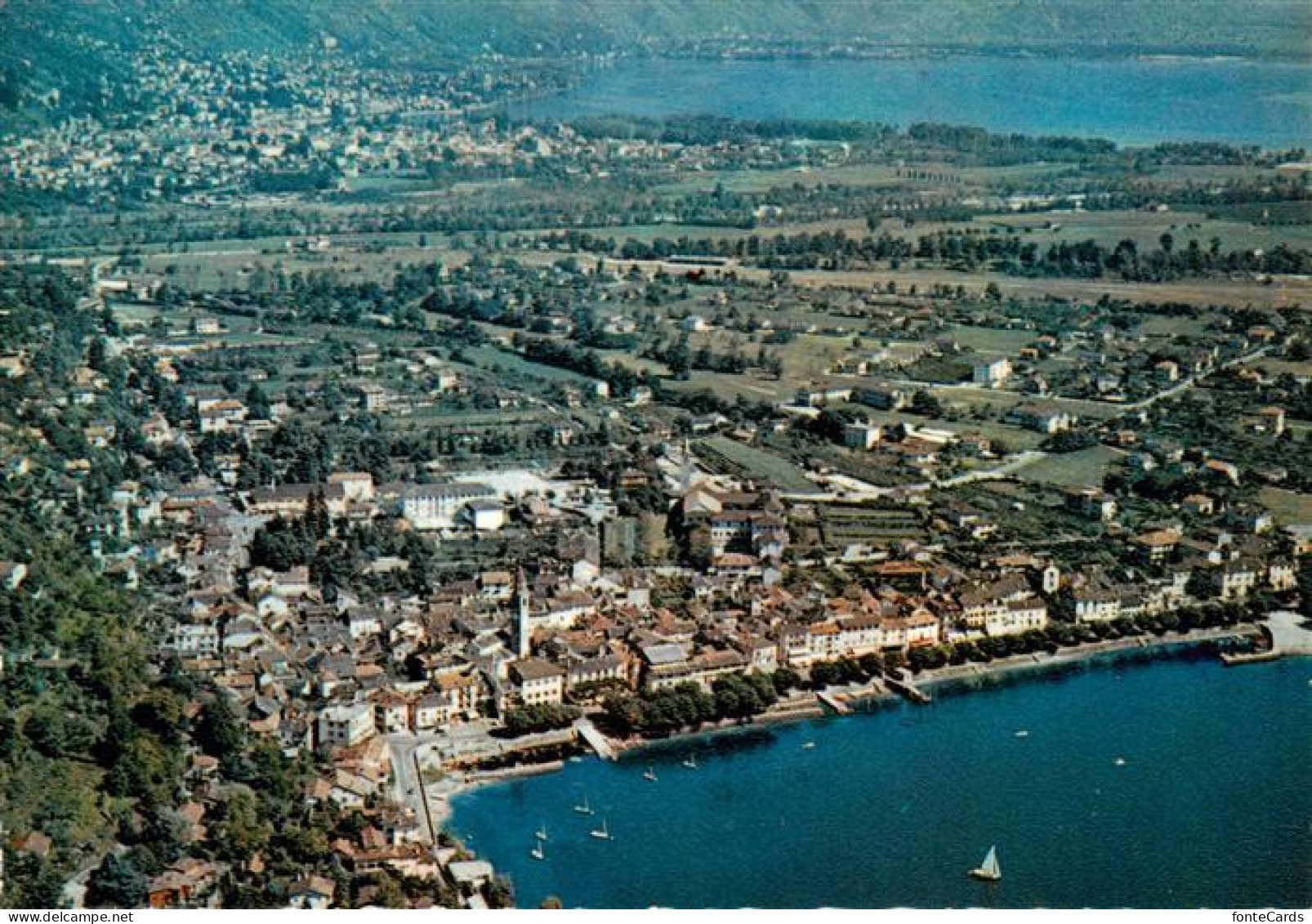 13882227 Ascona Lago Maggiore TI Fliegeraufnahme  - Autres & Non Classés