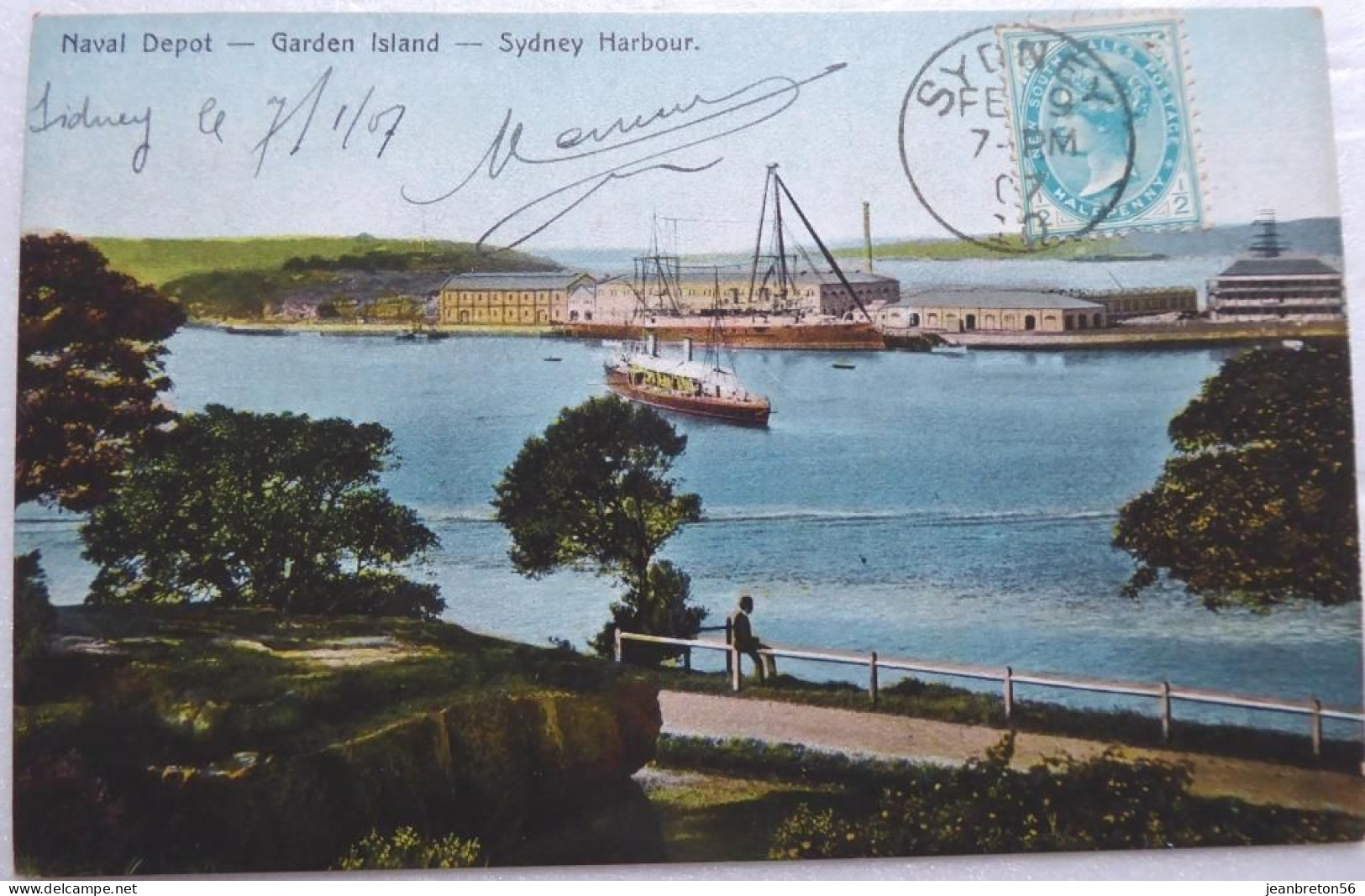 Sydney N.S.W. - Naval Depot - Garden Island - Sydney Harbour - CPA 1907 - Sydney