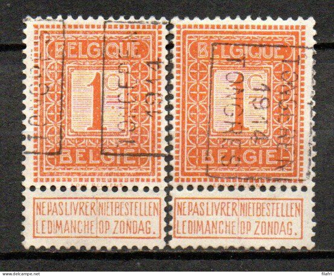 2322 Voorafstempeling Op Nr 108 - TONGEREN 1914 TONGRES - Positie A & B - Rollo De Sellos 1910-19