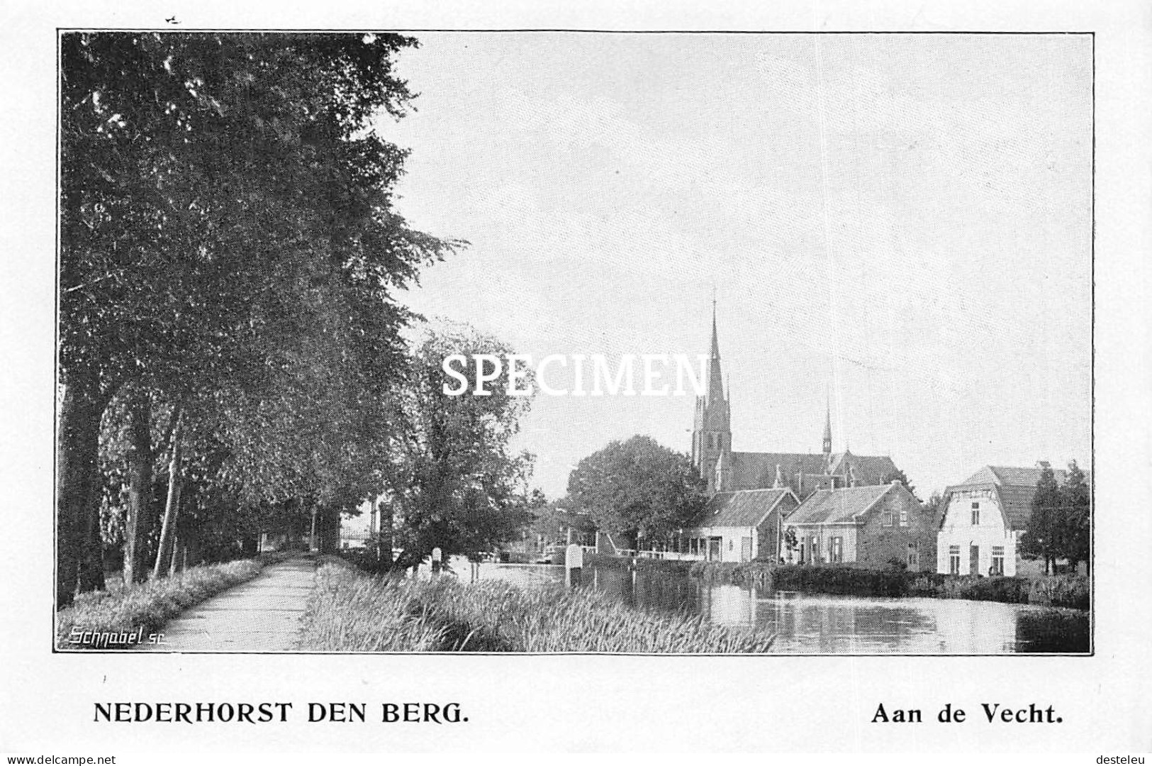 Prent - Aan De Vecht - Nederhorst Den Berg  - 8.5x12.5 Cm - Andere & Zonder Classificatie