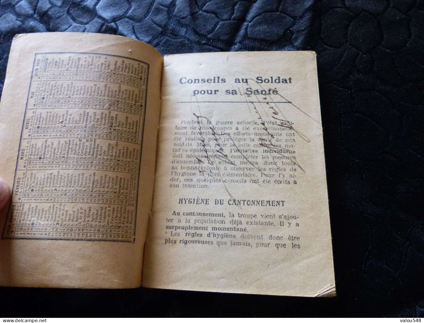 VP-83 , Militaria, Petit Livret, Conseils Au Soldat Pour Sa Santé ,32 Pages, 1916 - Dokumente