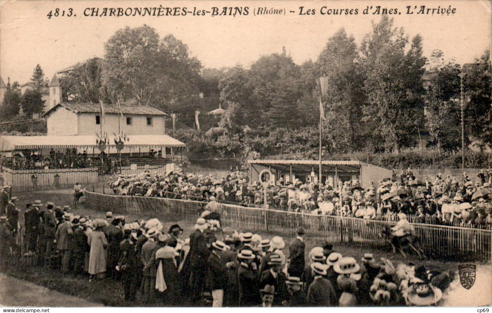 Charbonnières-les-Bains Canton Vaugneray Courses D'Ânes Âne Donkey Rhône 69260 N°4813 Cpa Non Ecrite Au Dos B.Etat - Charbonniere Les Bains