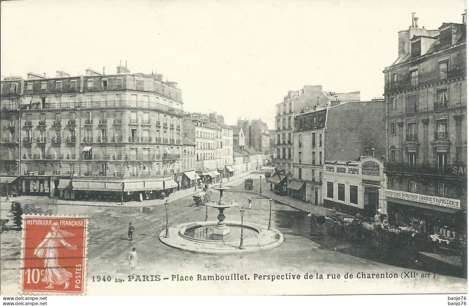 Paris (75) - Place Rambouillet. Perspective De La Rue De Charenton (XIIè Arr.) - Arrondissement: 12