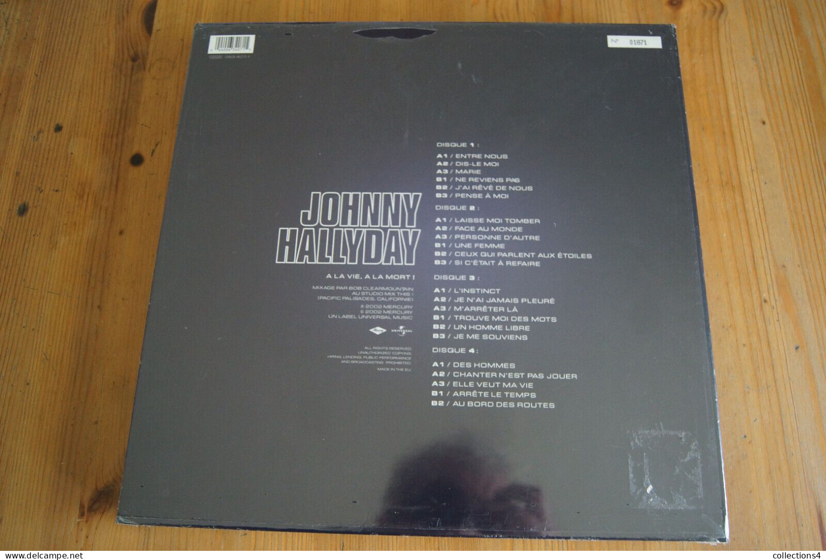 JOHNNY HALLYDAY COFFRET PRESTIGE 4 LP NEUF SCELLE NUMEROTEE + CERTIFICAT VALEUR+ - Rock
