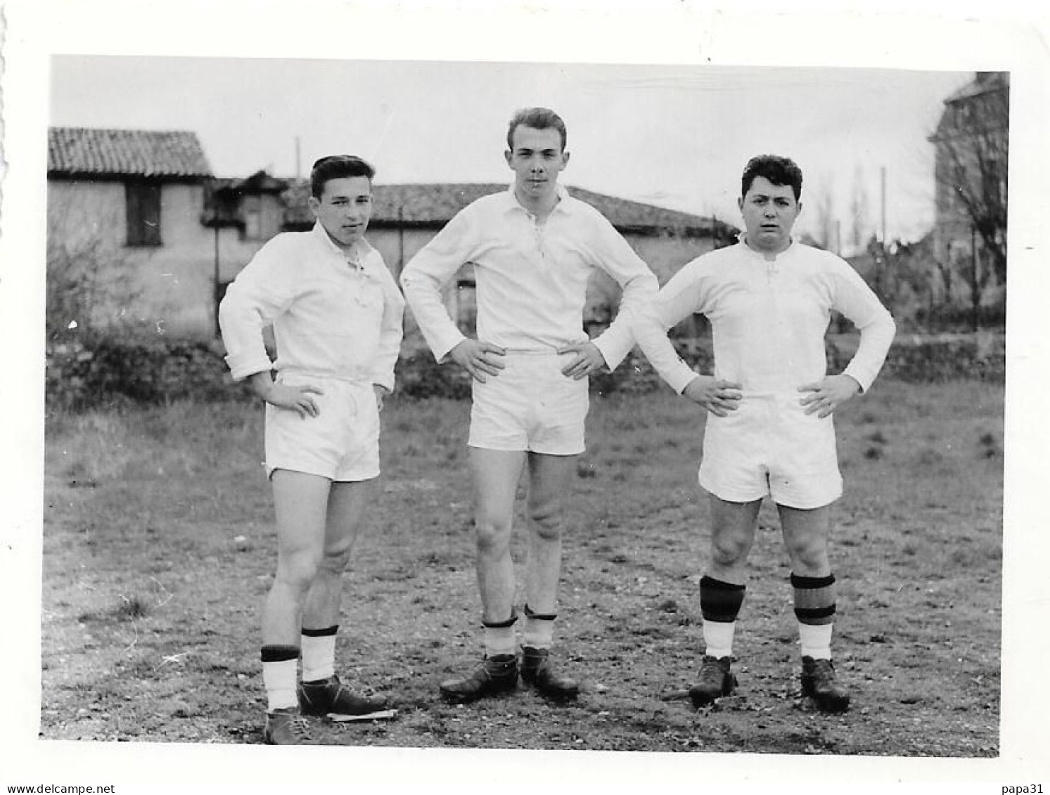 Rugby - Photo De Trois Joueurs  (Mazères) - Sport