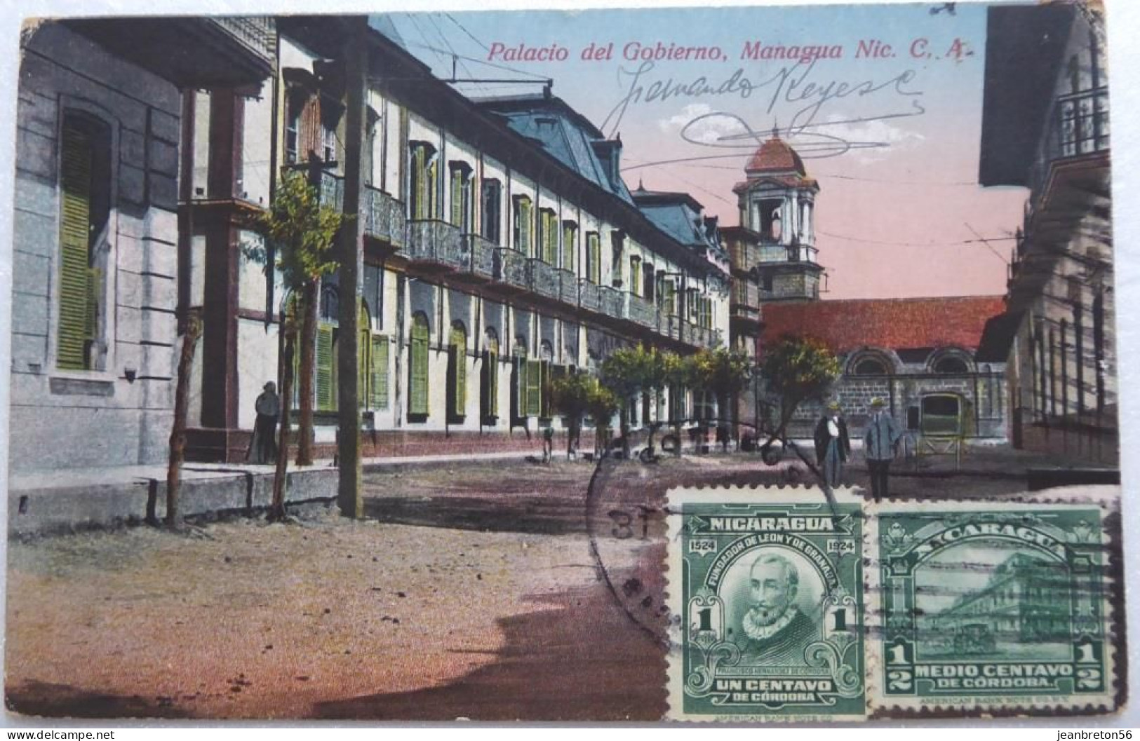 Palacio Del Gobierno, Managua Nic. C. A - CPA 1924 - Nicaragua