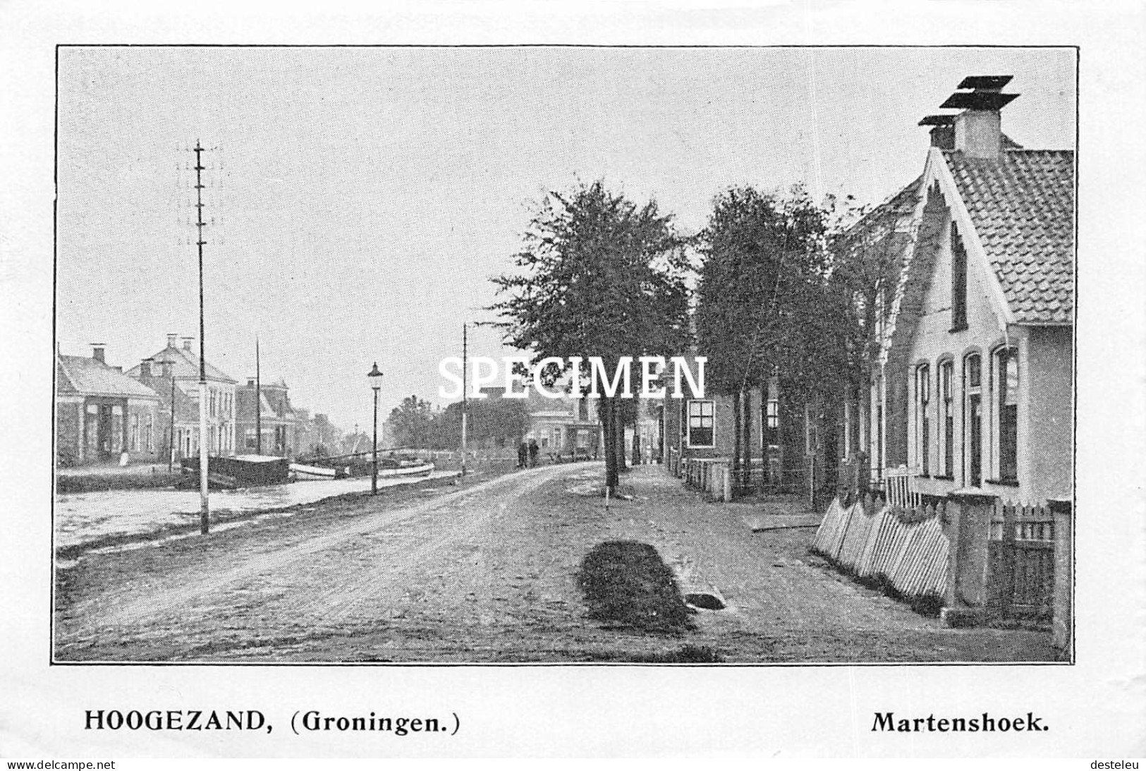 Prent - Martenshoek Hoogezand - 8.5x12.5 Cm - Hoogezand