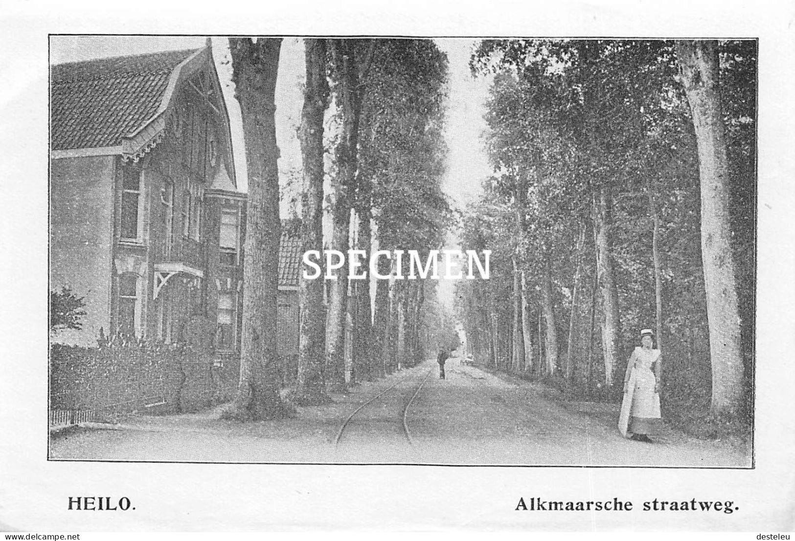 Prent - Alkmaarsche Straatweg - Heiloo  - 8.5x12.5 Cm - Autres & Non Classés