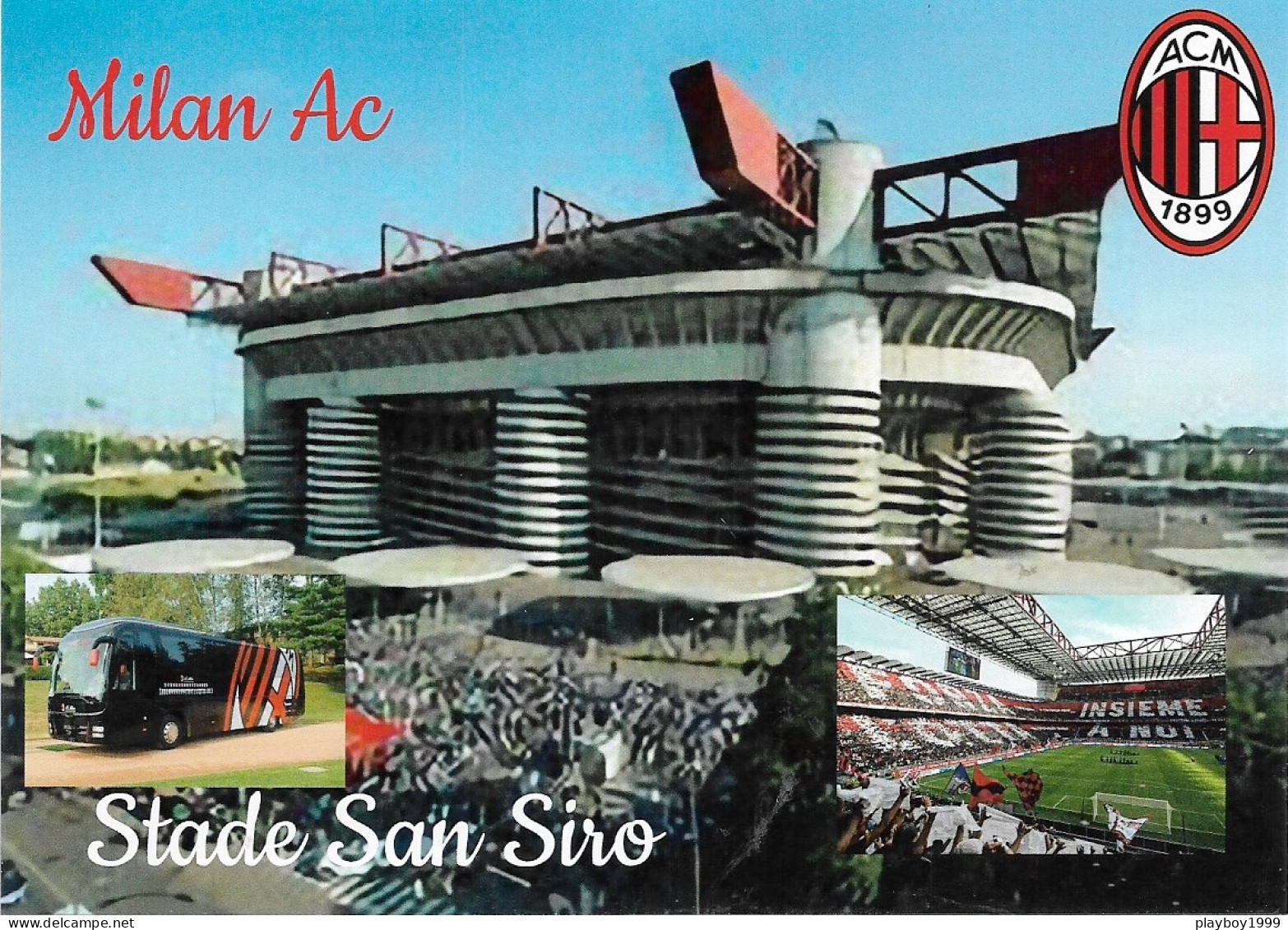 Sports - Football - MILAN AC - San Siro Et Le Bus - Cpm - Vierge - Soccer