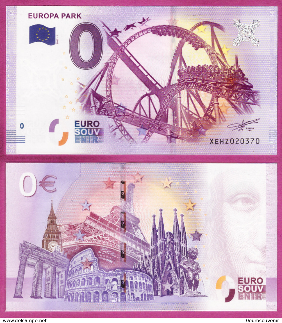 0-Euro XEHZ 2017-1 EUROPA PARK - Essais Privés / Non-officiels