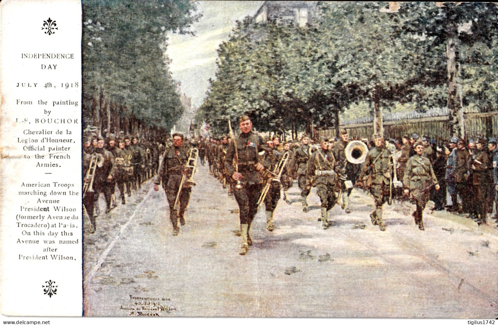 Independence Day July, 4th, 1918 From The Painting By I.F. Bouchor American Red Cross - Patriottiche