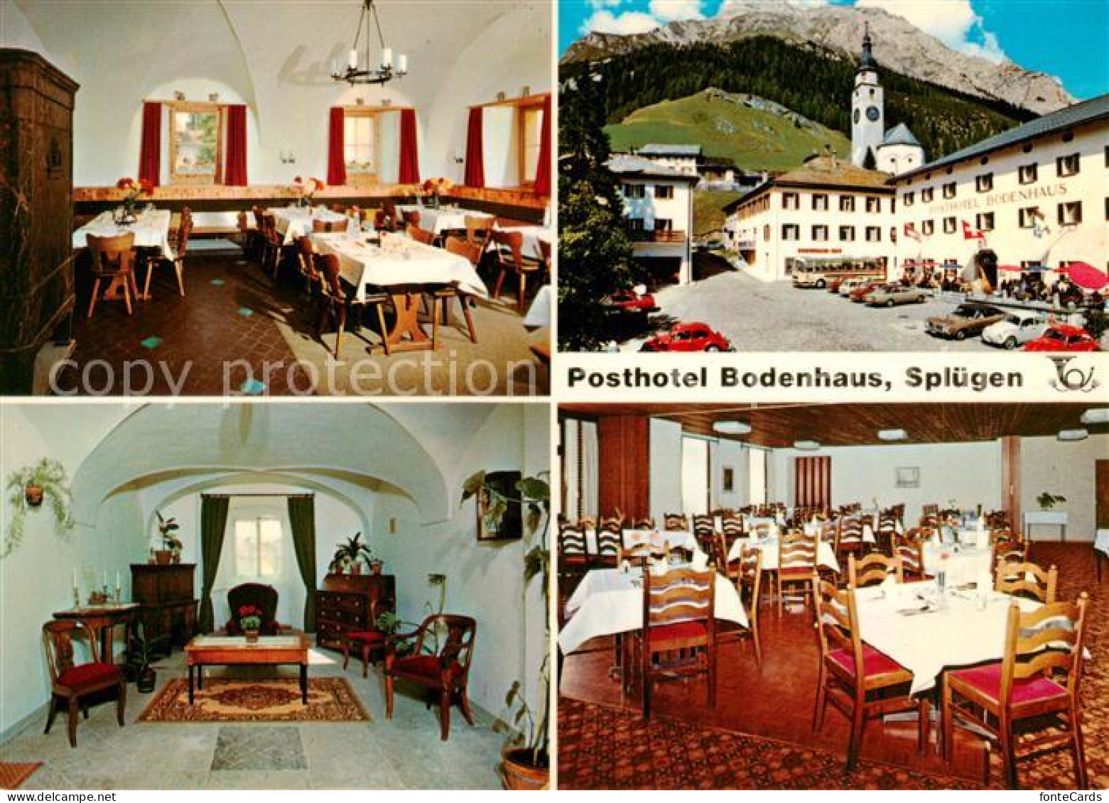13871099 Spluegen 2113m GR Posthotel Bodenhaus Gastraeume  - Altri & Non Classificati