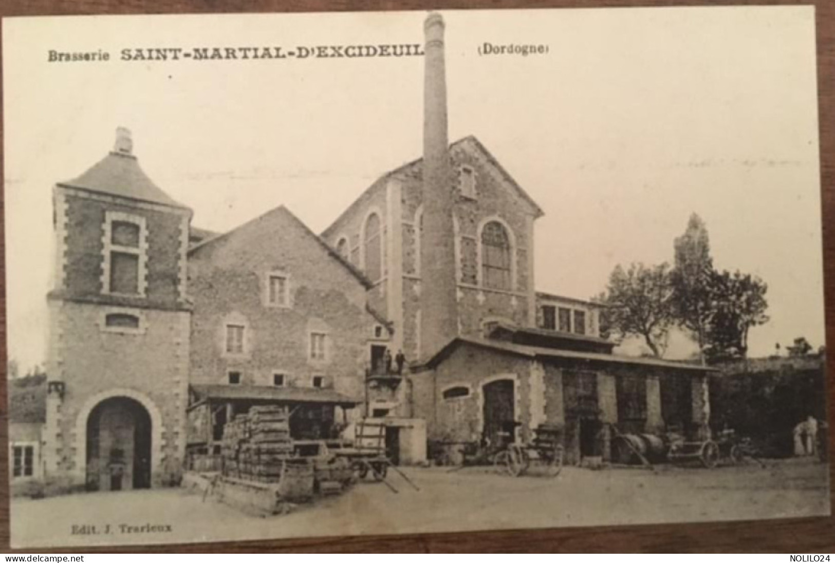 Cpa 24 Dordogne, Saint-Martial D'Excideuil, Brasserie, Bière  Petite Animation, éd Trarieux, écrite En Janvier 1918 - Altri & Non Classificati