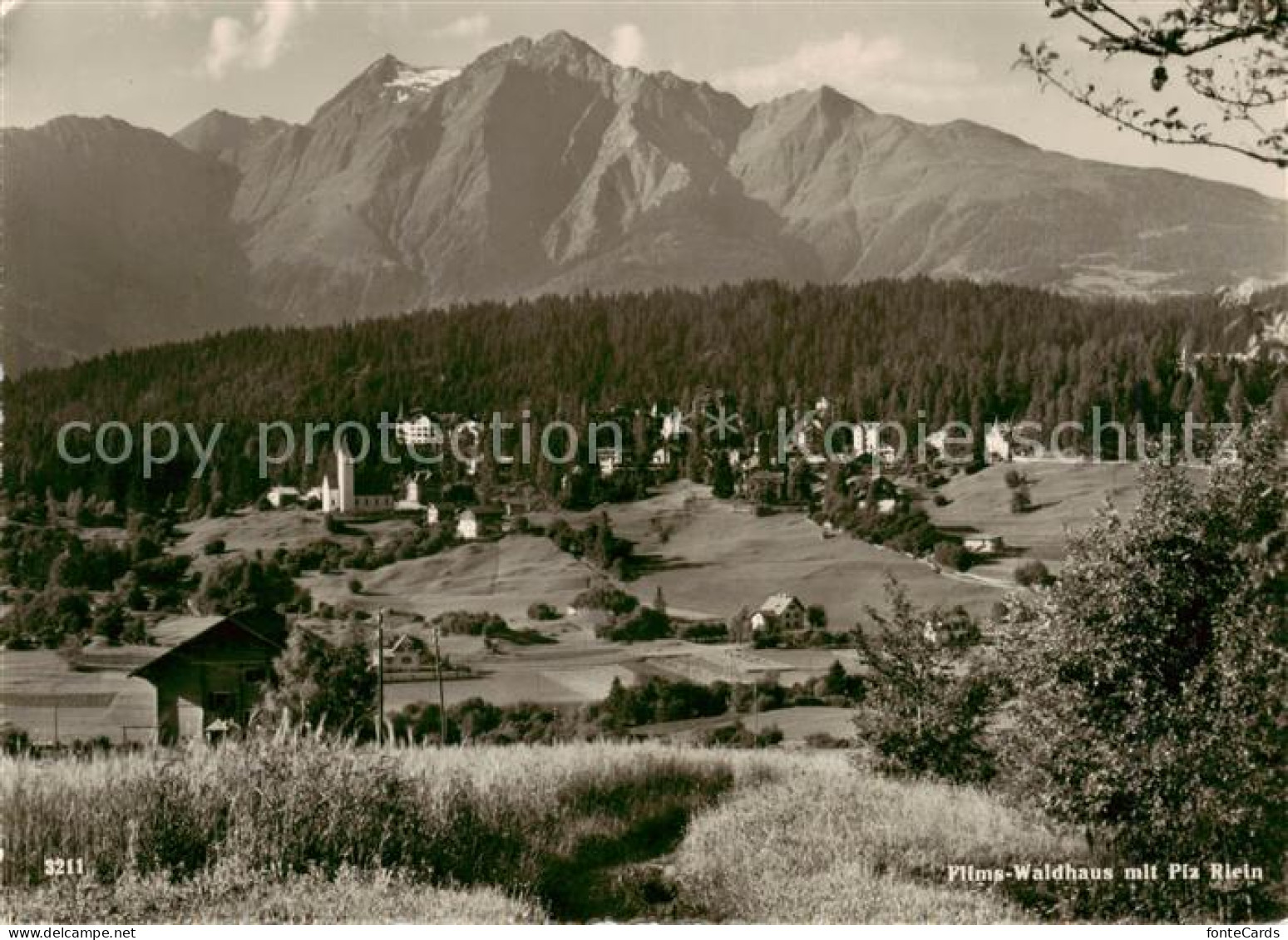 13870107 Flims Waldhaus Mit Piz Riein Flims Waldhaus - Autres & Non Classés